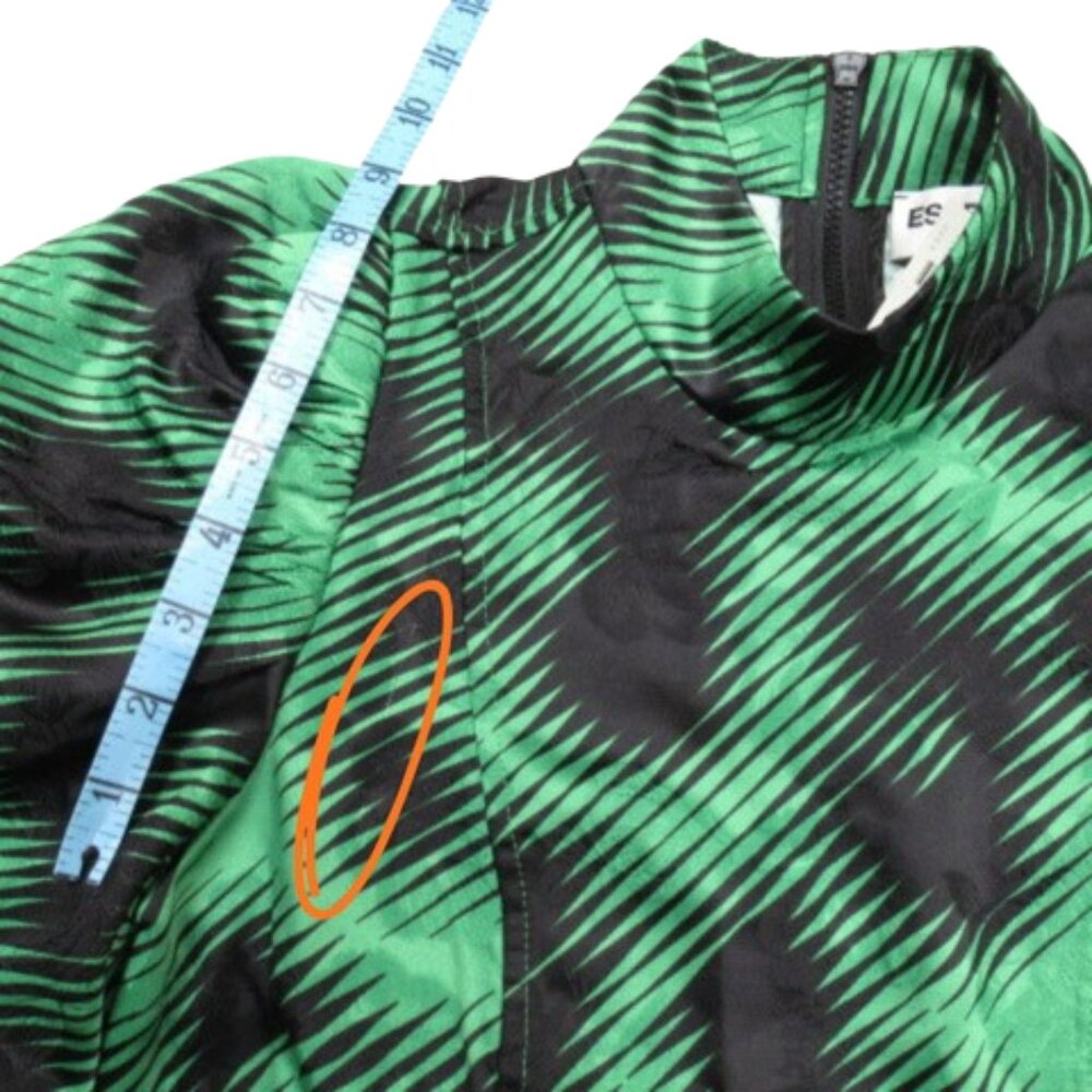 Essentiel Antwerp Elixir Puff-Sleeve Mini Dress Green 6 - Picture 15 of 16